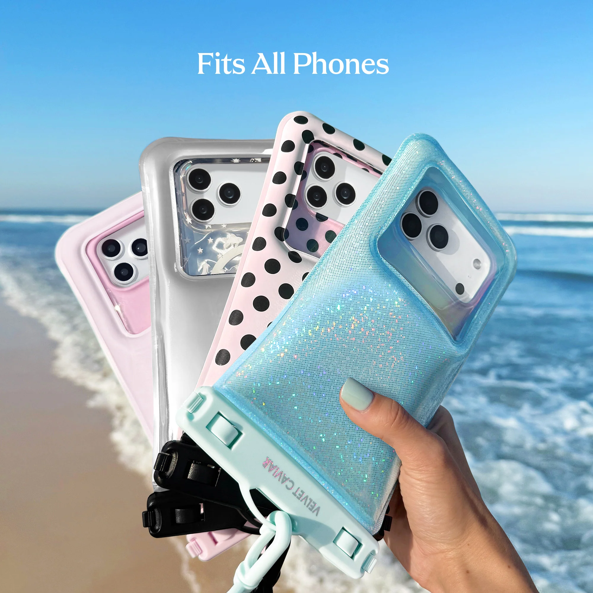 Silver Holo Waterproof Floating Phone Pouch - Image 7