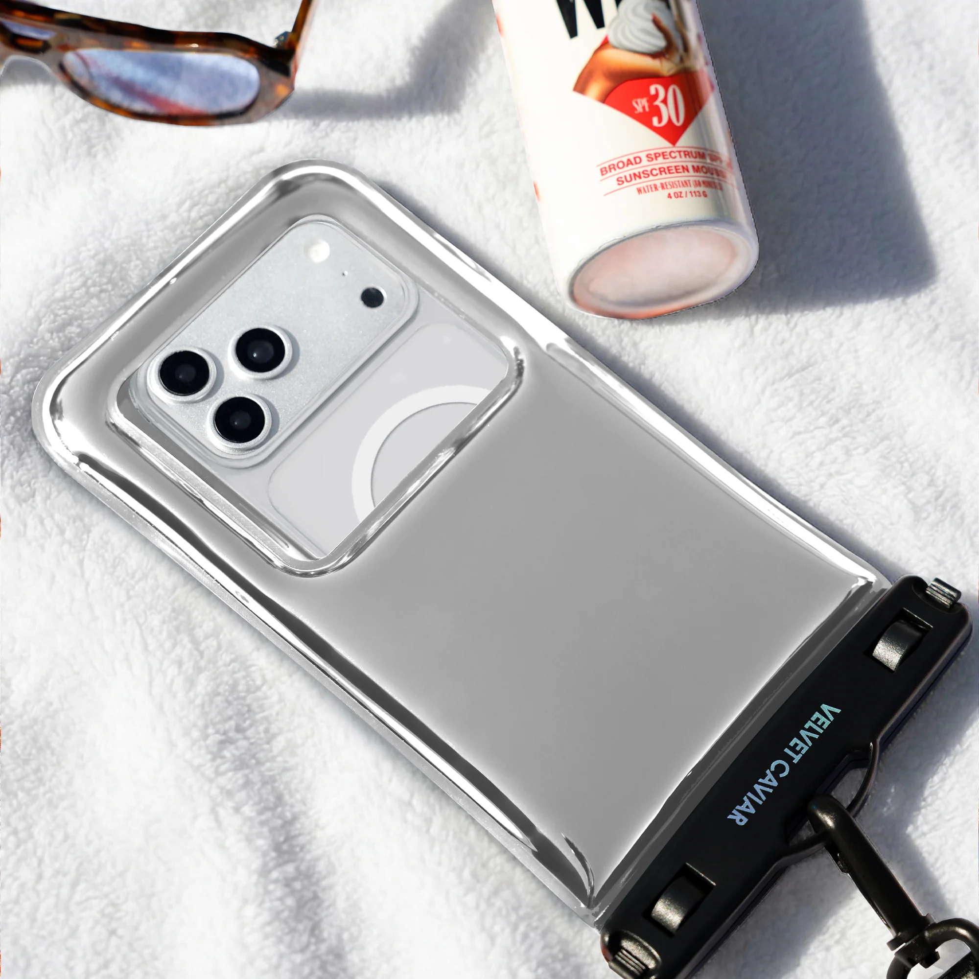 Silver Holo Waterproof Floating Phone Pouch - Image 8