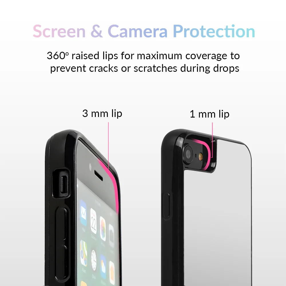 Silver Reflective Mirror iPhone Case - Image 3