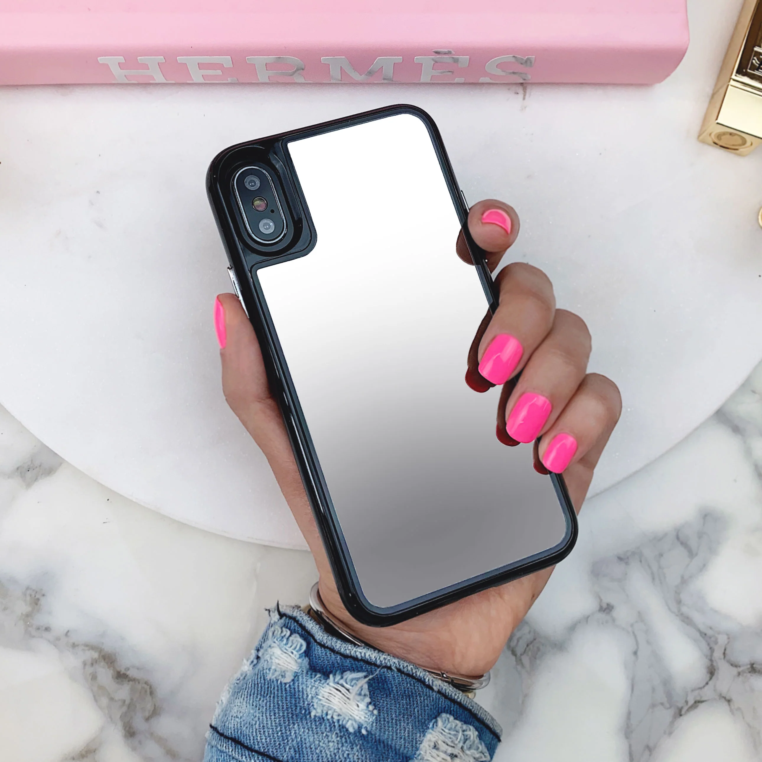 Silver Reflective Mirror iPhone Case - Image 32