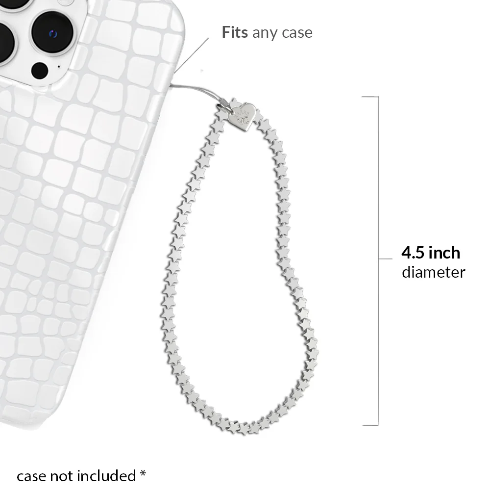 Silver Stars Phone Charm - Image 3