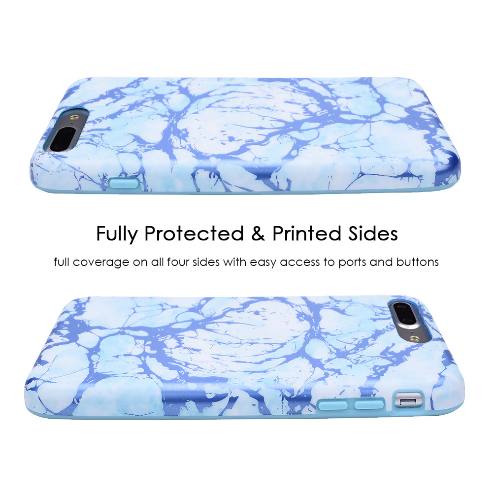 Ocean Blue Chrome Marble iPhone Case - Image 18