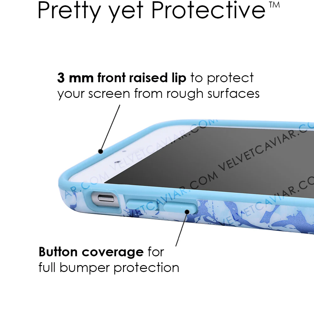 Ocean Blue Chrome Marble iPhone Case - Image 24