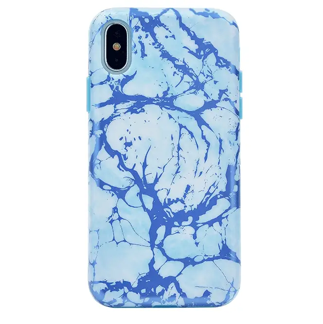 Ocean Blue Chrome Marble iPhone Case - Image 29
