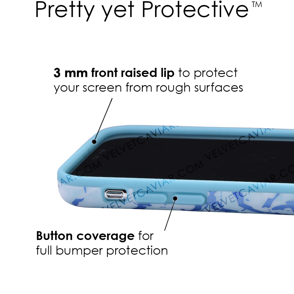 Ocean Blue Chrome Marble iPhone Case - Image 31