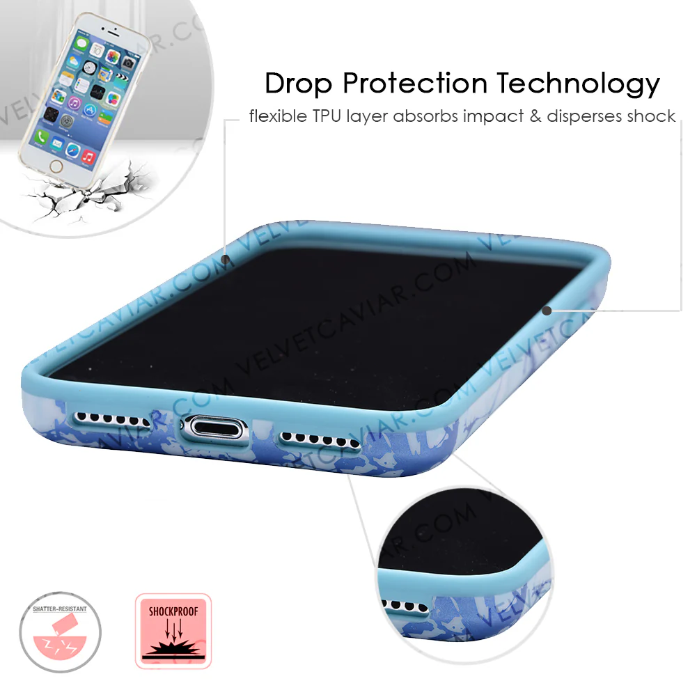 Ocean Blue Chrome Marble iPhone Case - Image 33