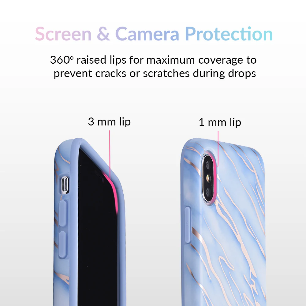 Sky Blue Rose Gold Chrome Marble iPhone case - Image 43