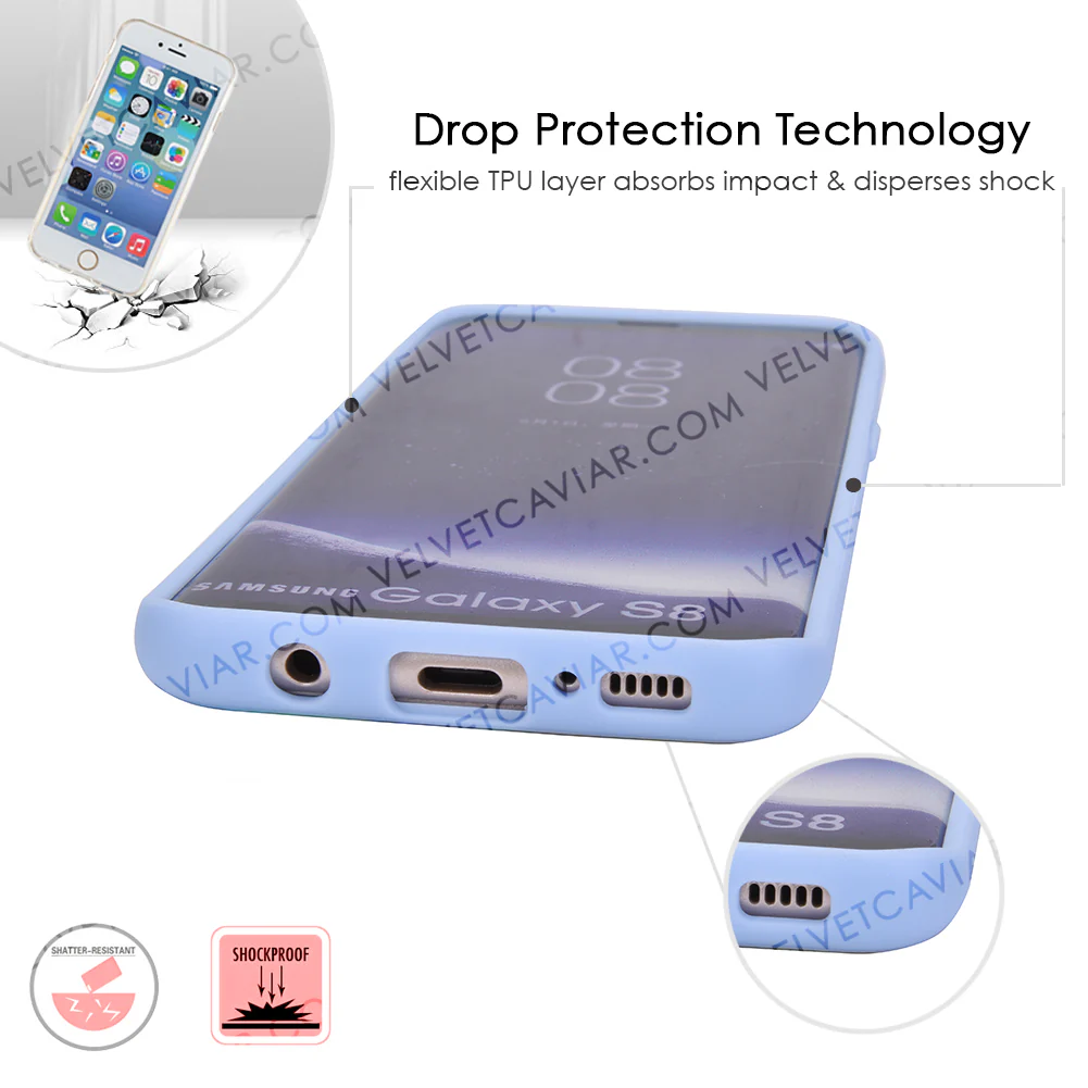 Sky Blue Rose Gold Chrome Samsung Galaxy Case - Image 12