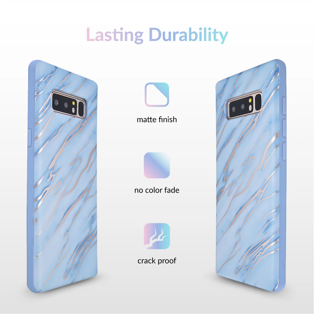 Sky Blue Rose Gold Chrome Samsung Galaxy Case - Image 17