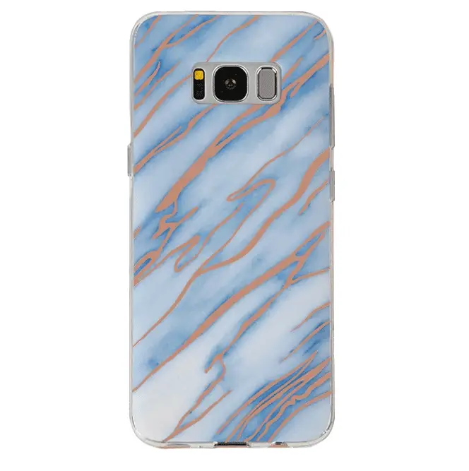 Sky Blue Rose Gold Chrome Samsung Galaxy Case - Image 5