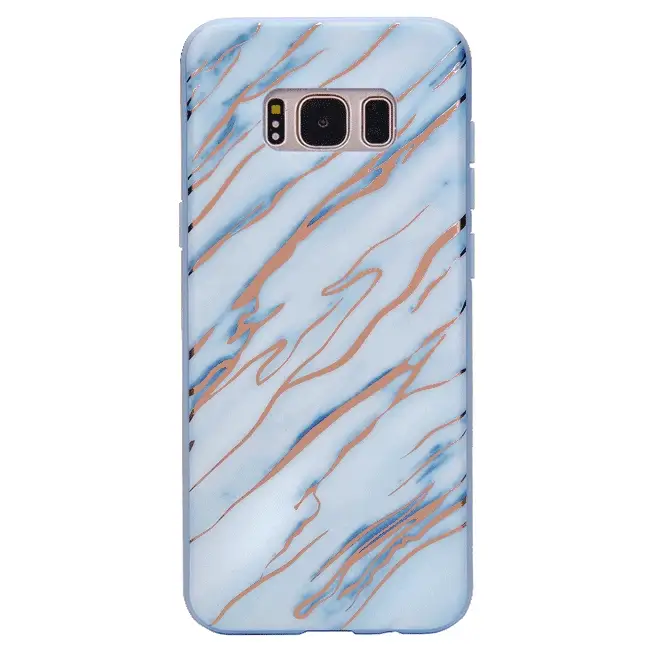 Sky Blue Rose Gold Chrome Samsung Galaxy Case - Image 9