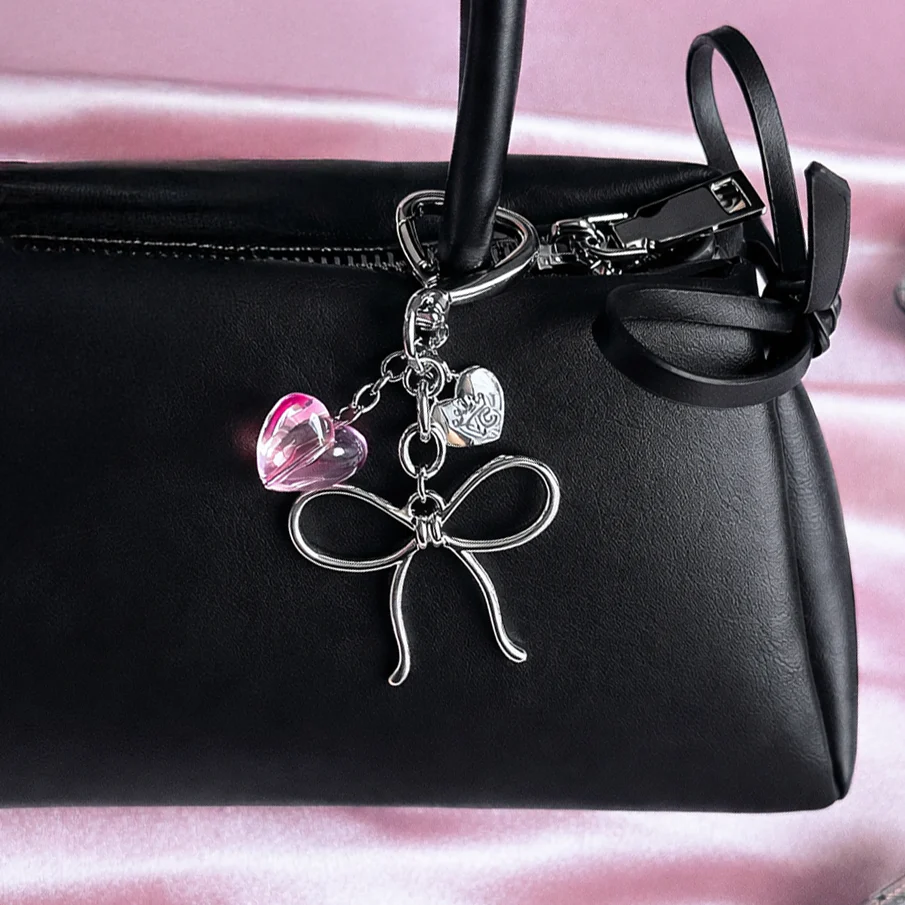 Silver Bow Bag Charm - Image 2