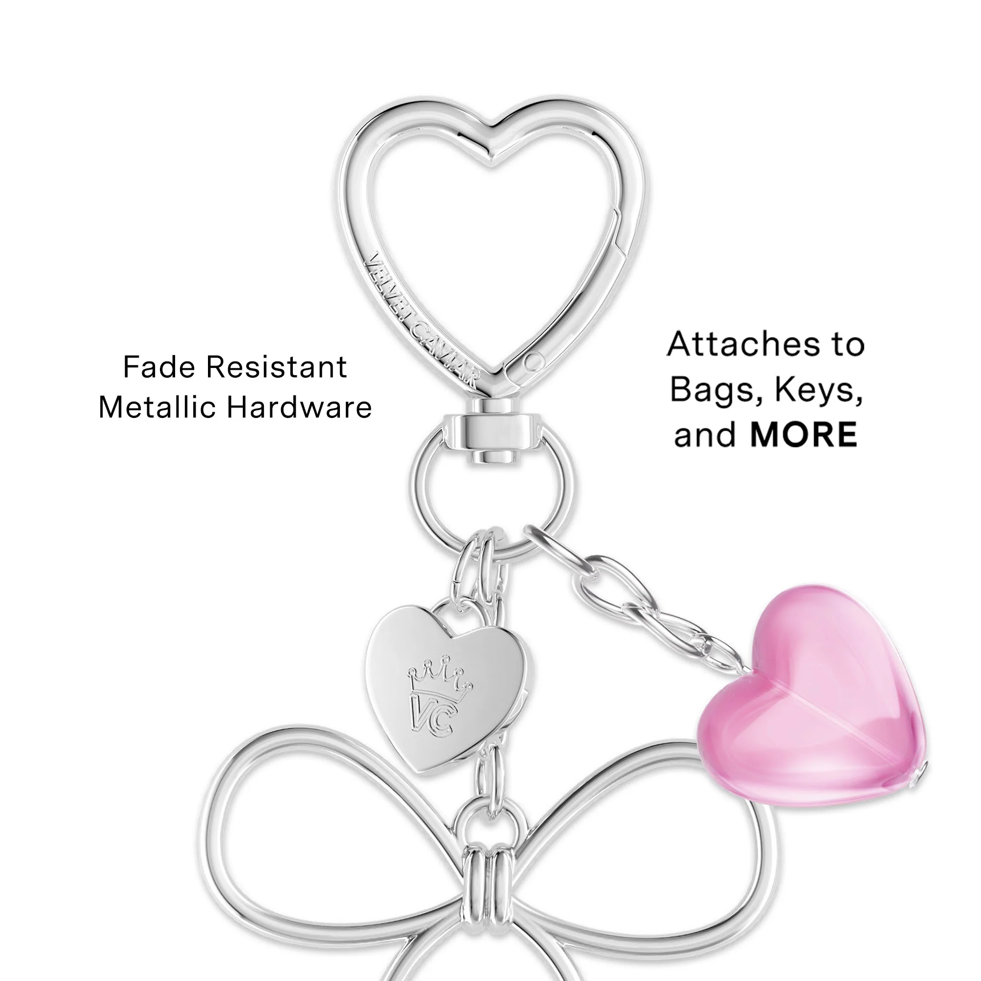 Silver Bow Bag Charm - Image 3