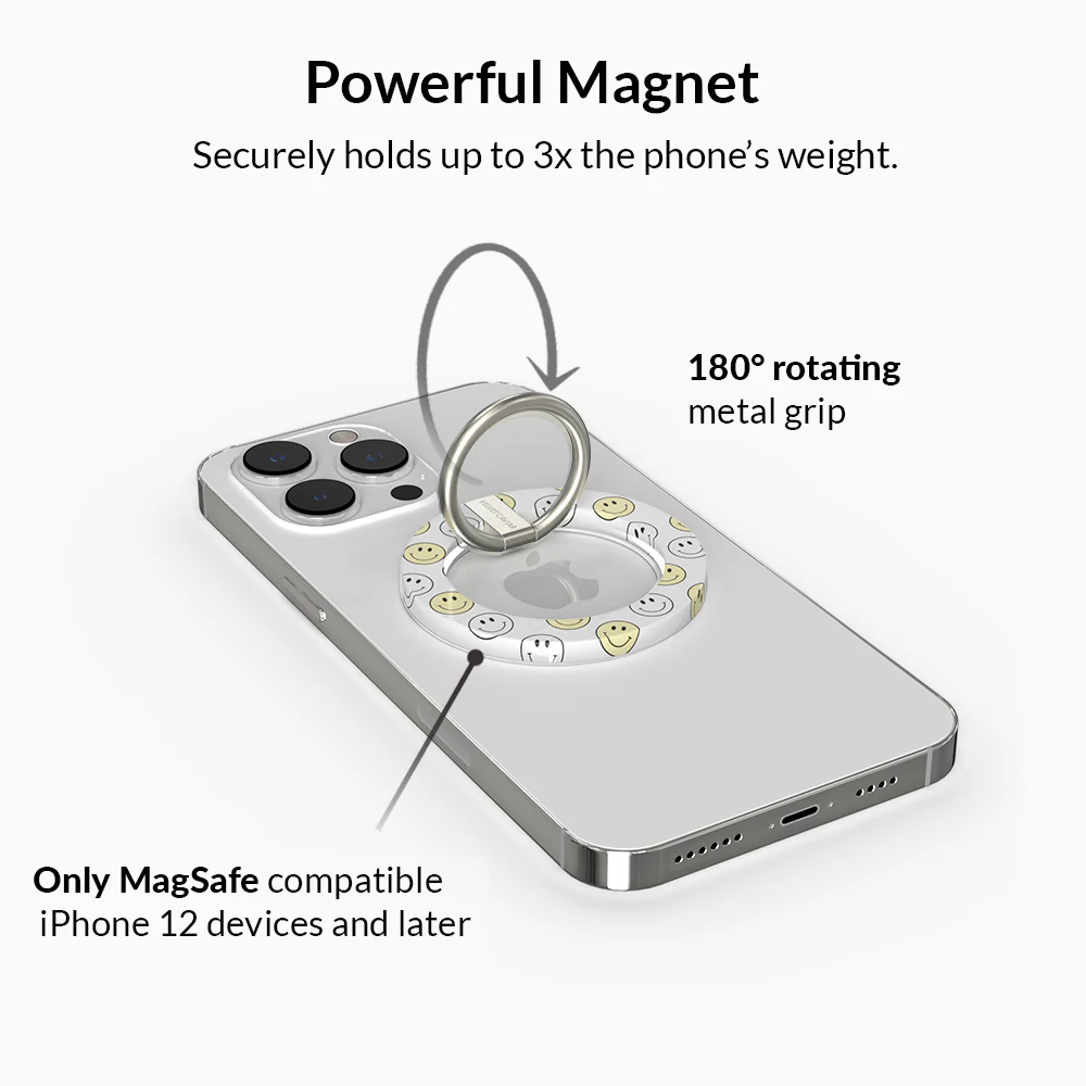 Smiley MagSafe Grip Ring - Image 4