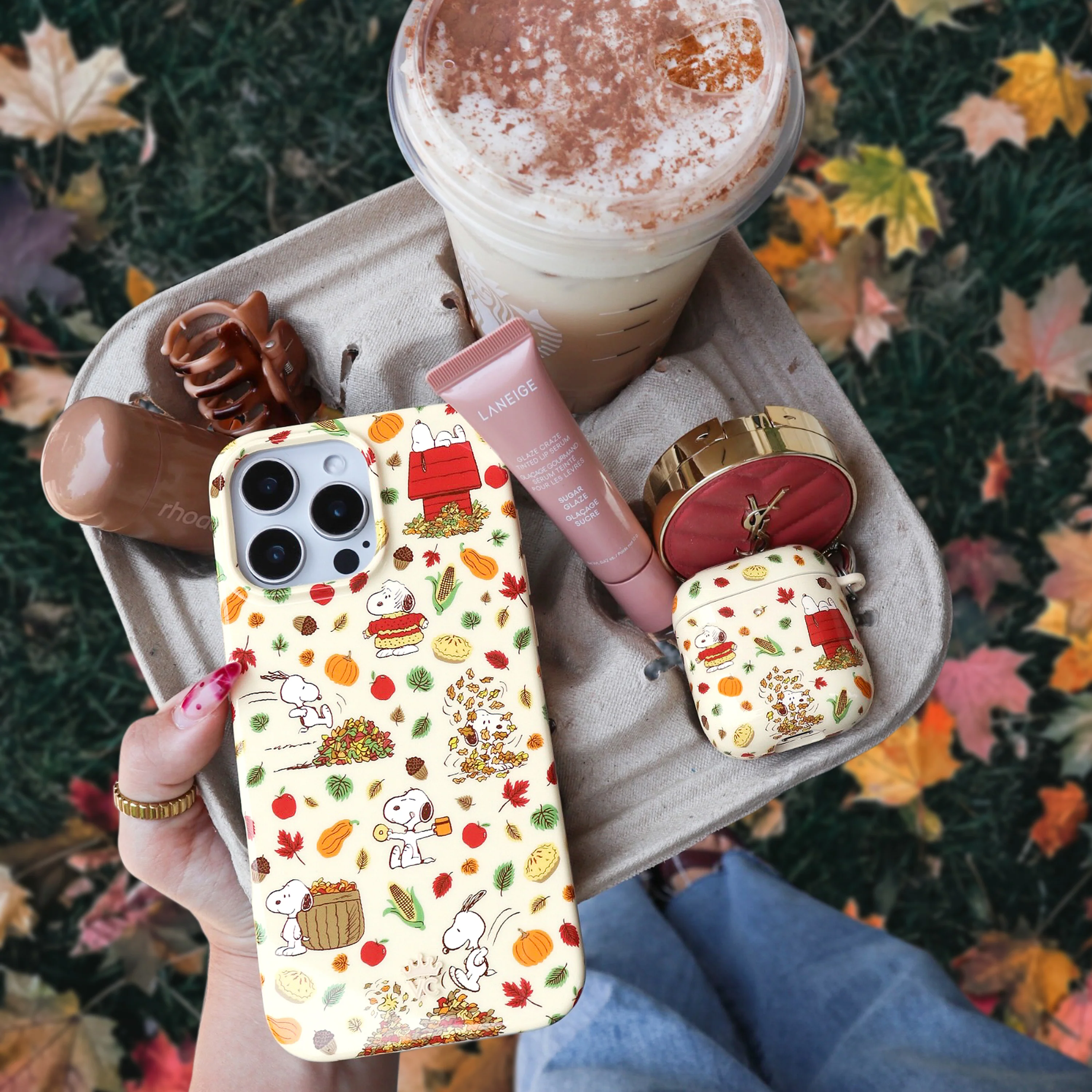 Snoopy Autumn Leaves AirPod Case - Image 17