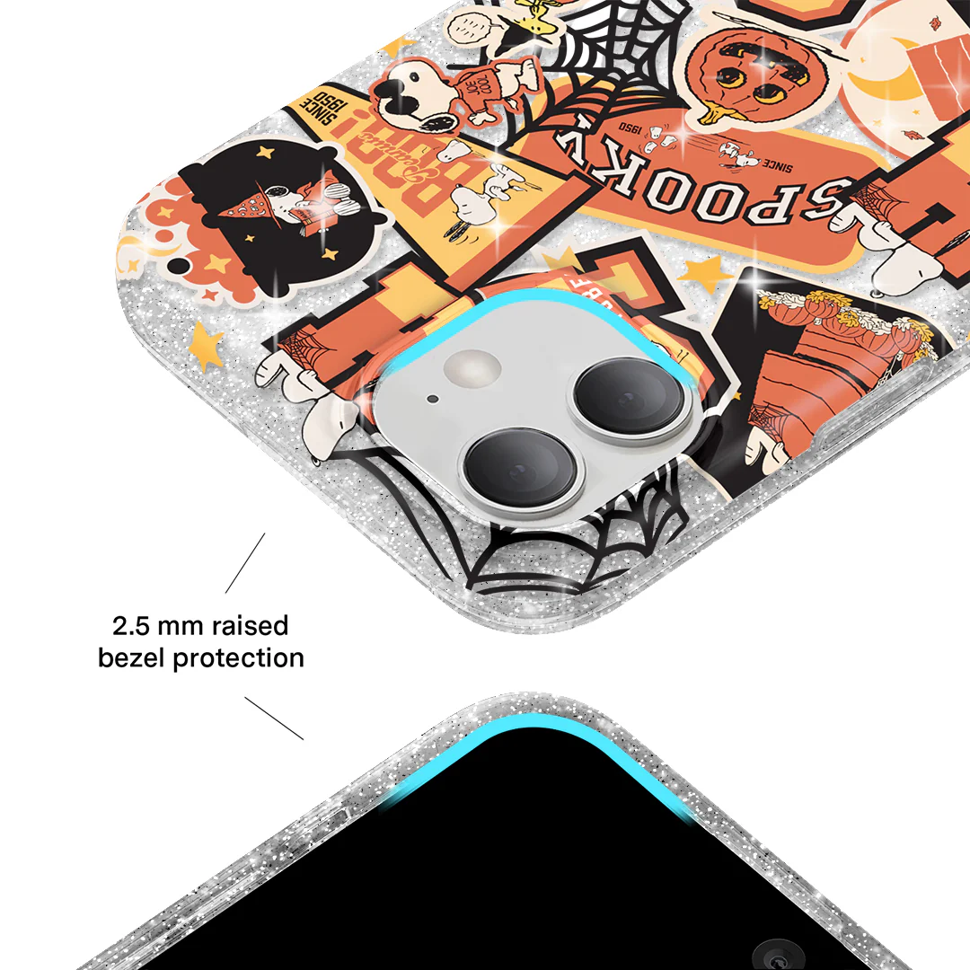 Snoopy Halloween Varsity Glitter iPhone Case - Image 107