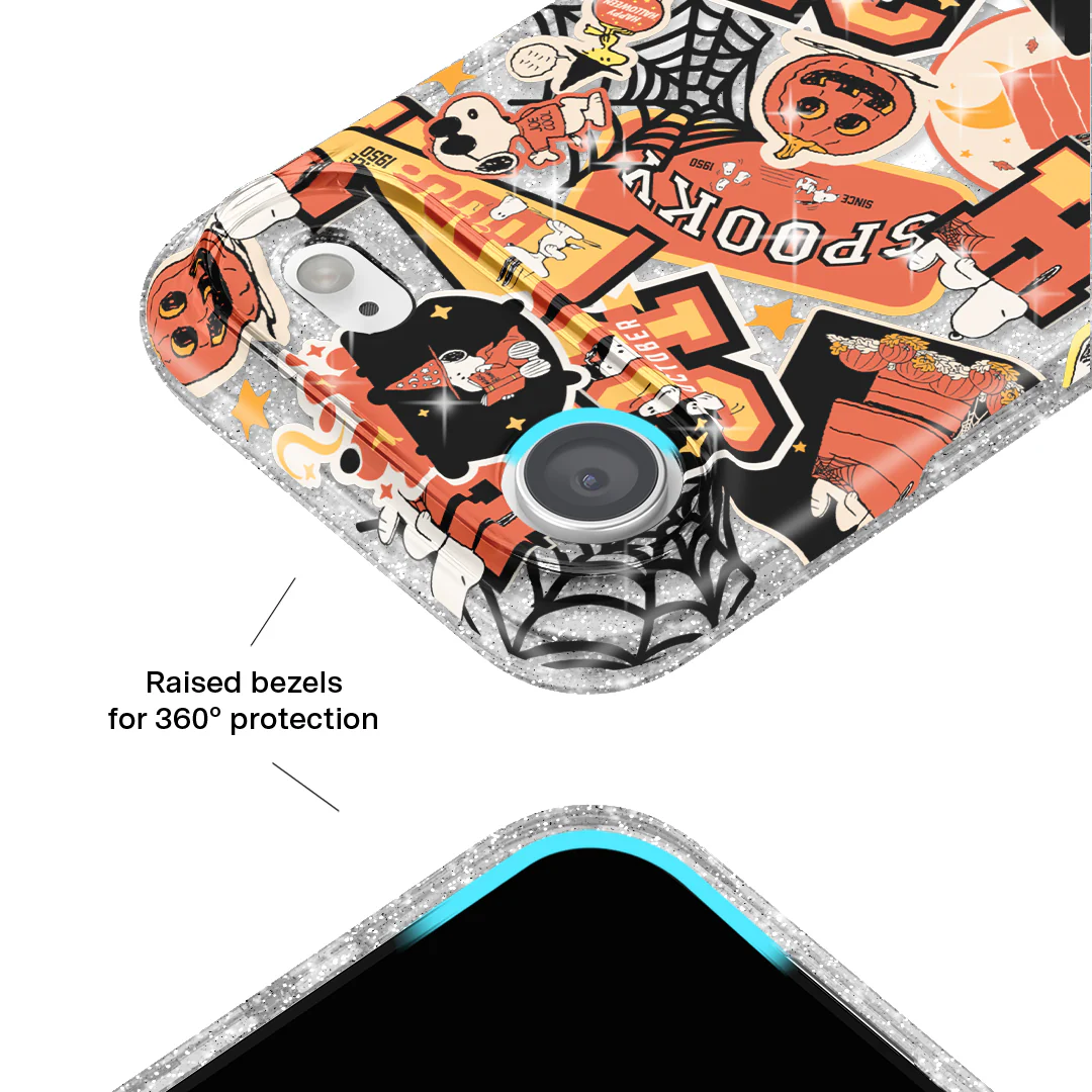 Snoopy Halloween Varsity Glitter iPhone Case - Image 113