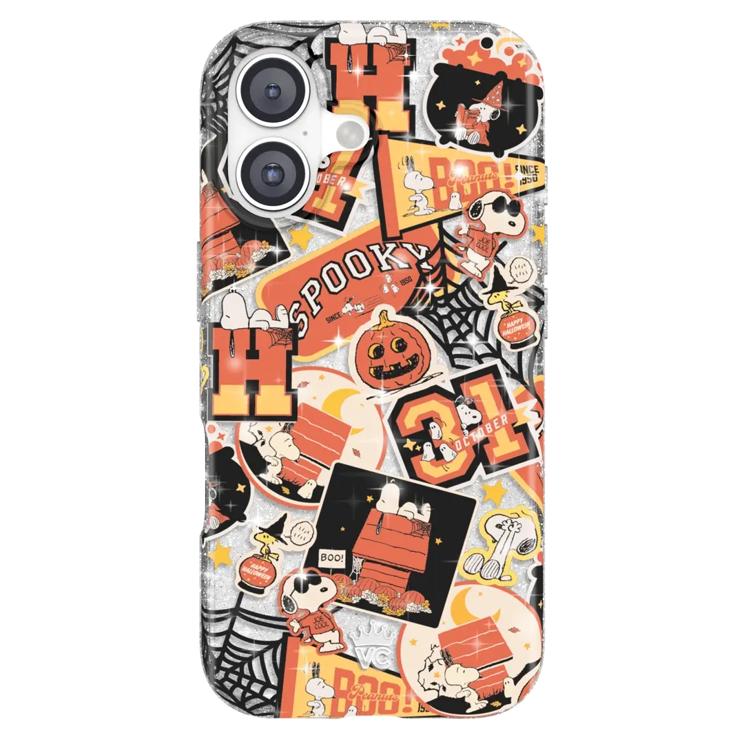 Snoopy Halloween Varsity Glitter iPhone Case - Image 126