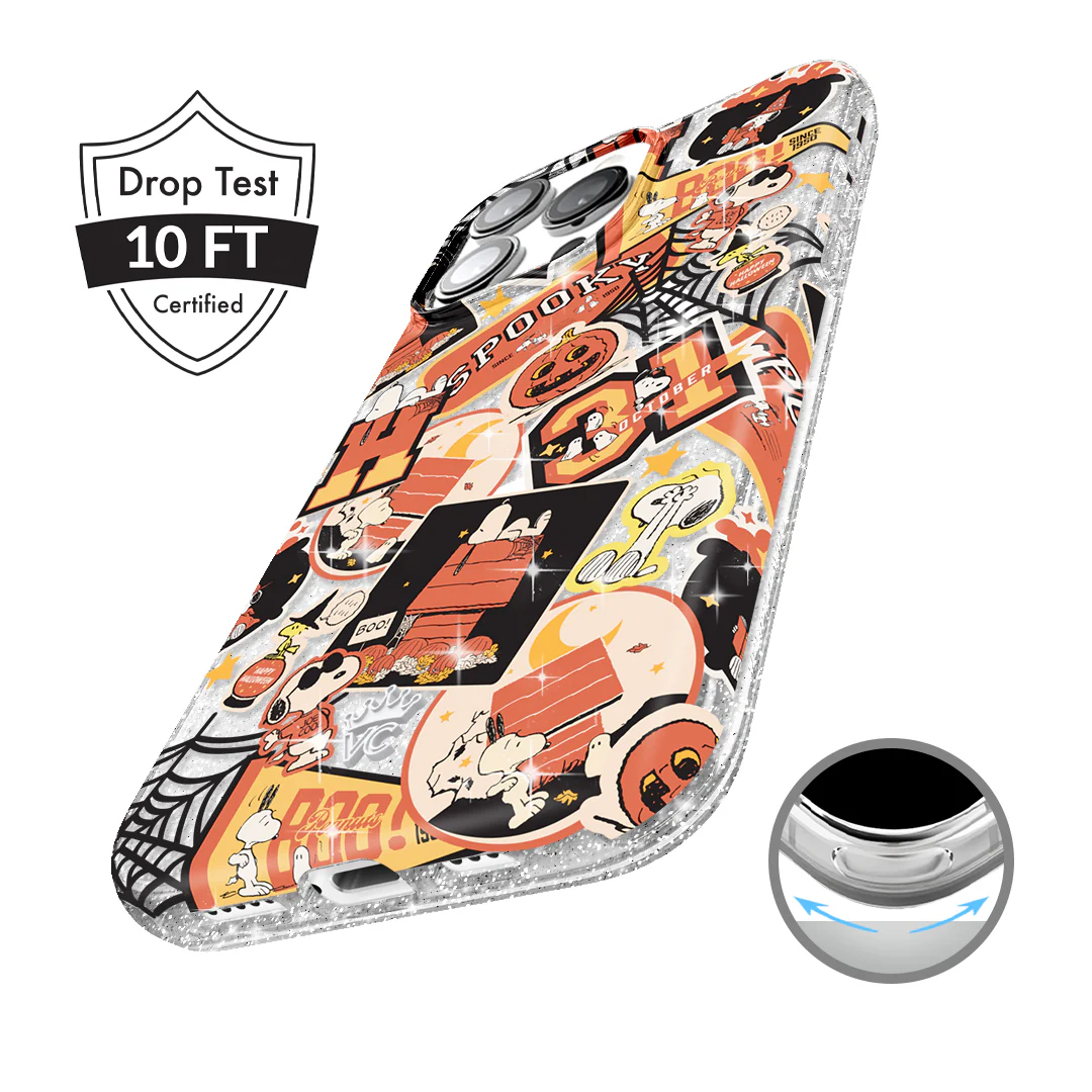 Snoopy Halloween Varsity Glitter iPhone Case - Image 14
