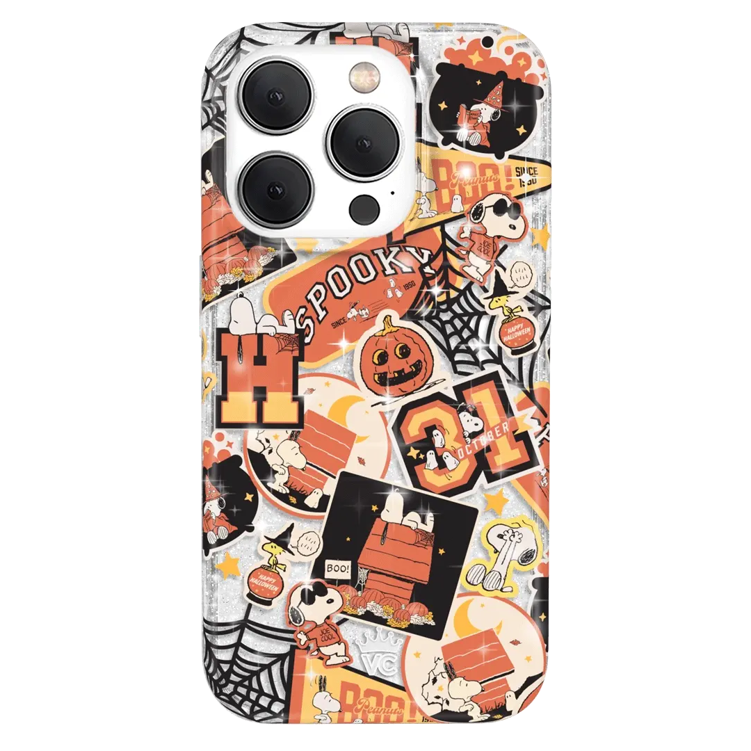 Snoopy Halloween Varsity Glitter iPhone Case - Image 31