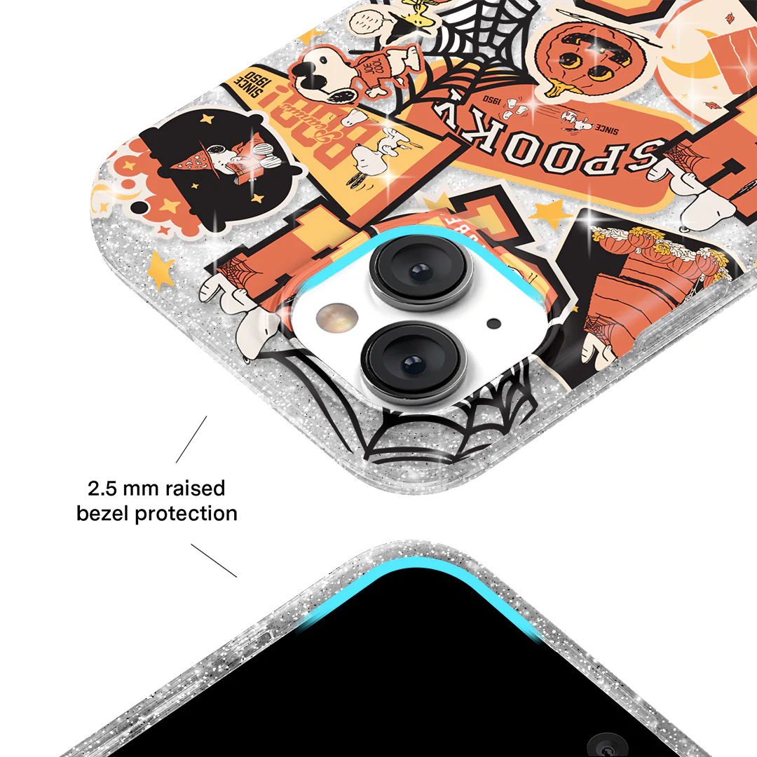 Snoopy Halloween Varsity Glitter iPhone Case - Image 57