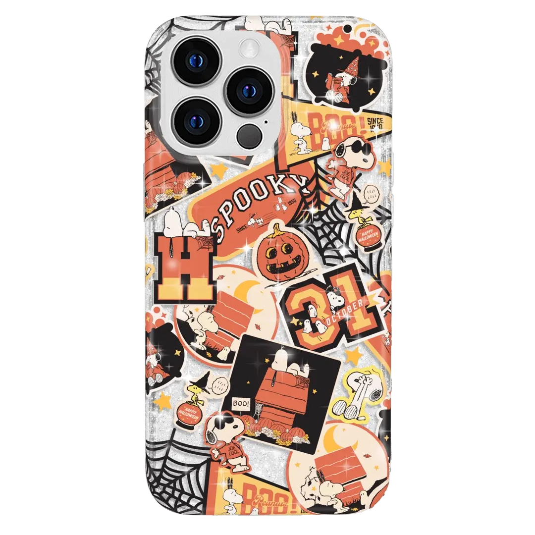 Snoopy Halloween Varsity Glitter iPhone Case - Image 96