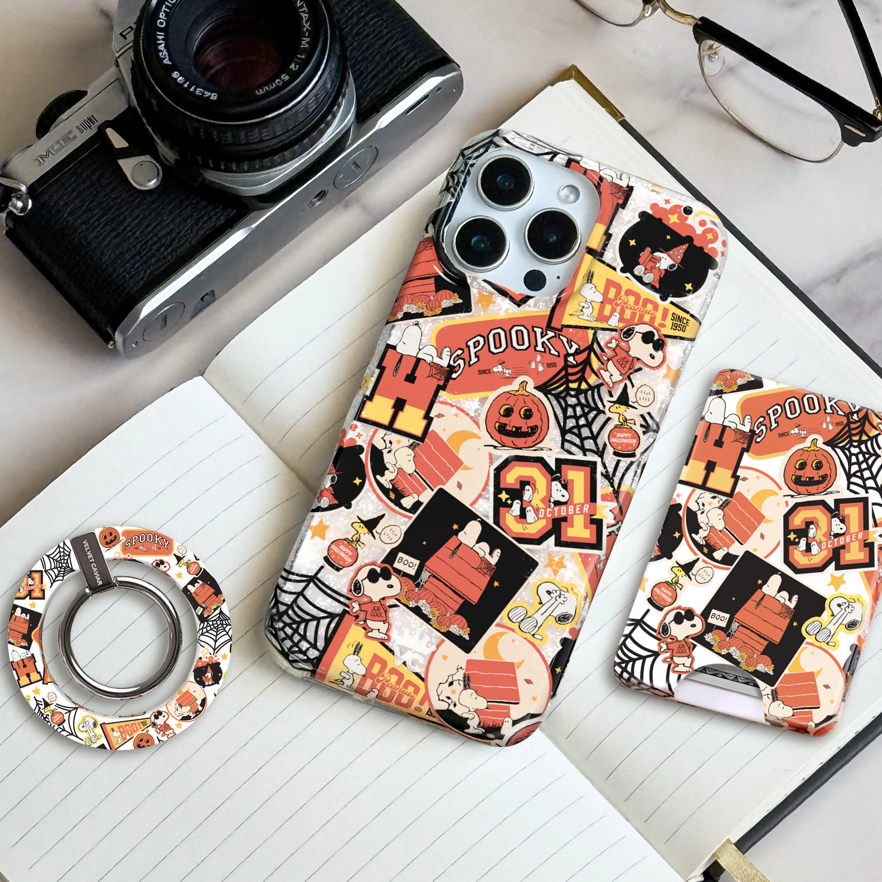 Snoopy Halloween Varsity MagSafe Grip Ring - Image 6