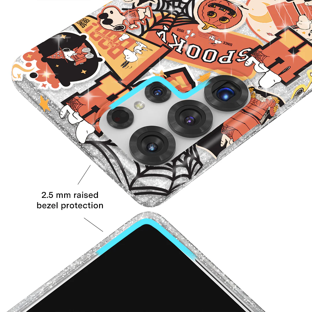 Snoopy Halloween Varsity Glitter Samsung Case - Image 12