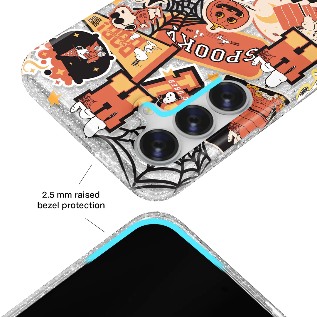 Snoopy Halloween Varsity Glitter Samsung Case - Image 22