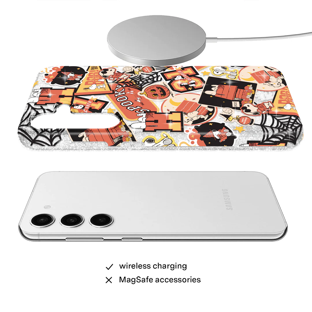 Snoopy Halloween Varsity Glitter Samsung Case - Image 23