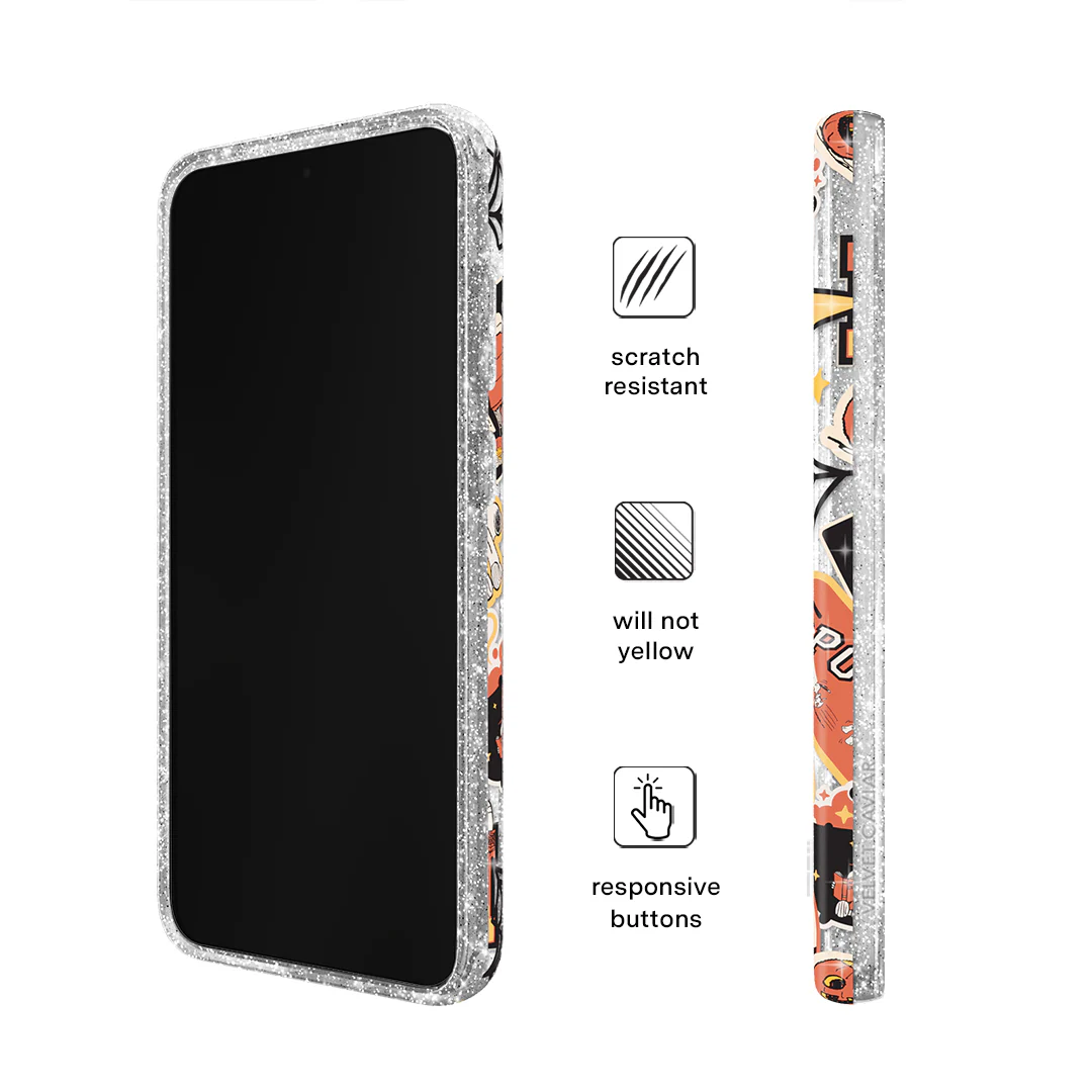 Snoopy Halloween Varsity Glitter Samsung Case - Image 25