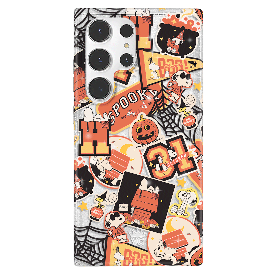 Snoopy Halloween Varsity Glitter Samsung Case - Image 26