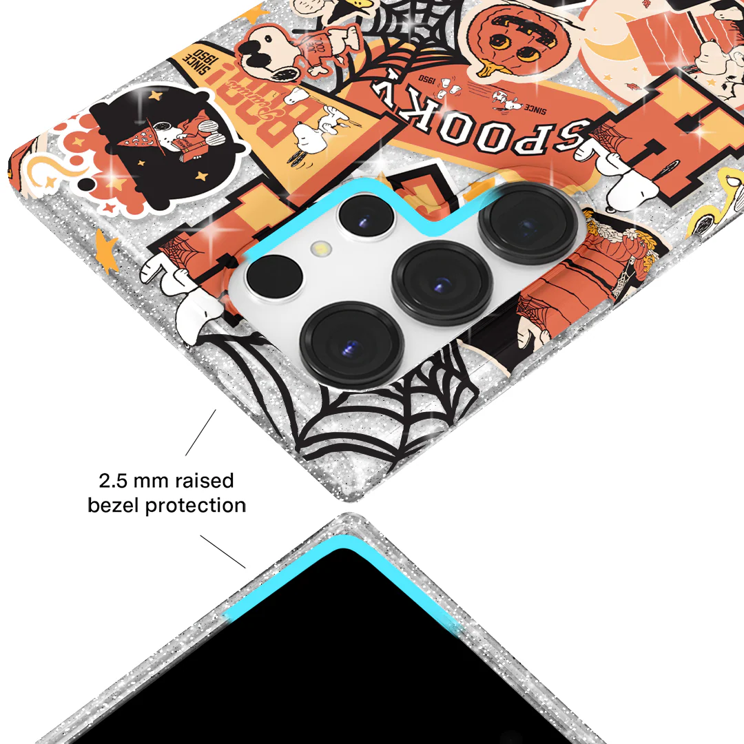 Snoopy Halloween Varsity Glitter Samsung Case - Image 27