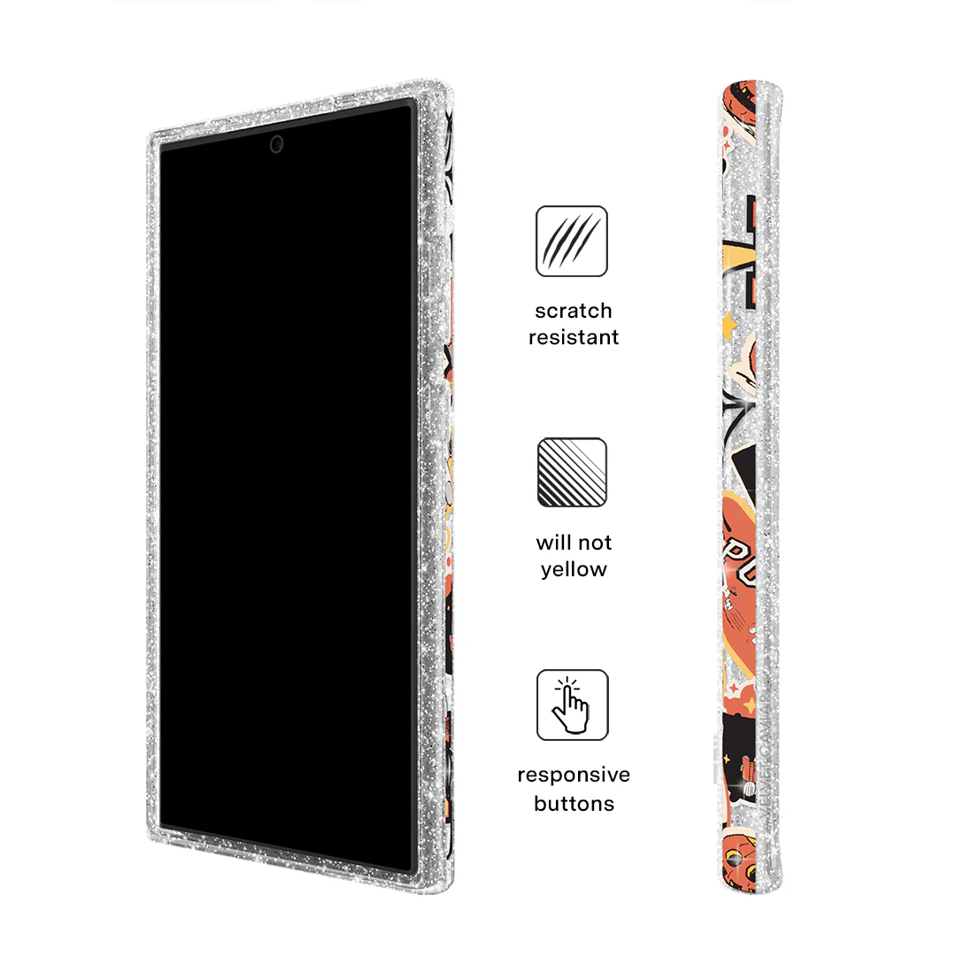 Snoopy Halloween Varsity Glitter Samsung Case - Image 30