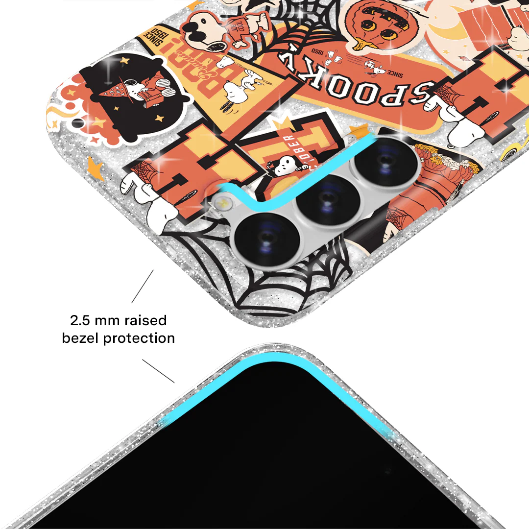 Snoopy Halloween Varsity Glitter Samsung Case - Image 32