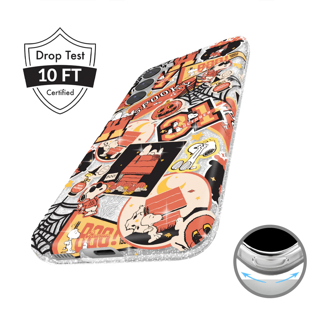 Snoopy Halloween Varsity Glitter Samsung Case - Image 34