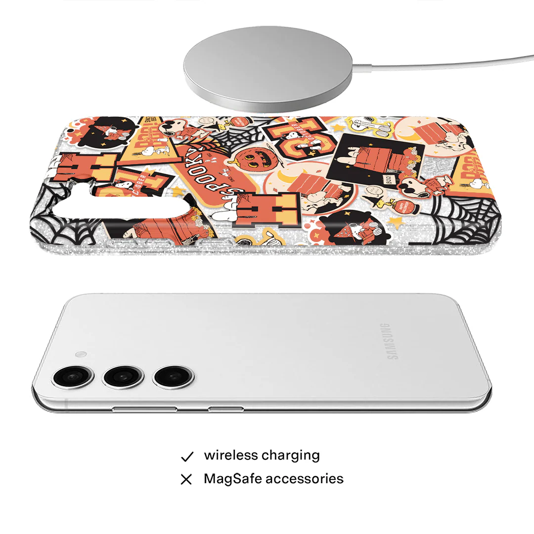 Snoopy Halloween Varsity Glitter Samsung Case - Image 38