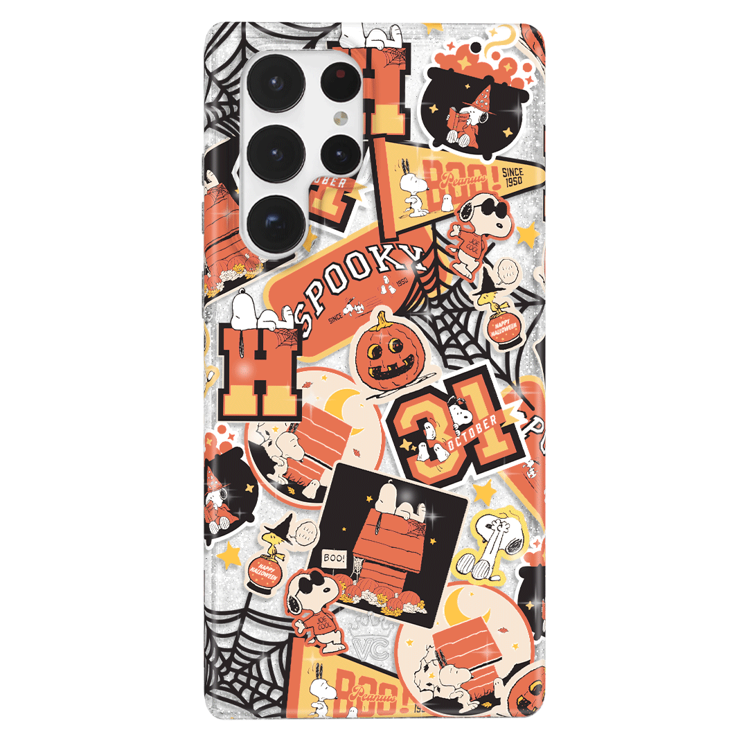 Snoopy Halloween Varsity Glitter Samsung Case - Image 41