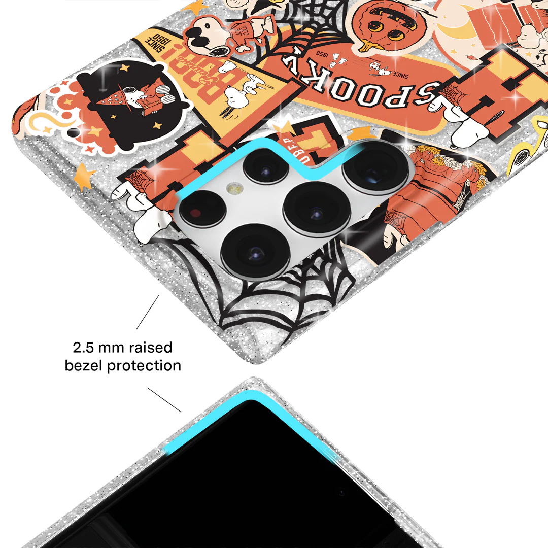 Snoopy Halloween Varsity Glitter Samsung Case - Image 42