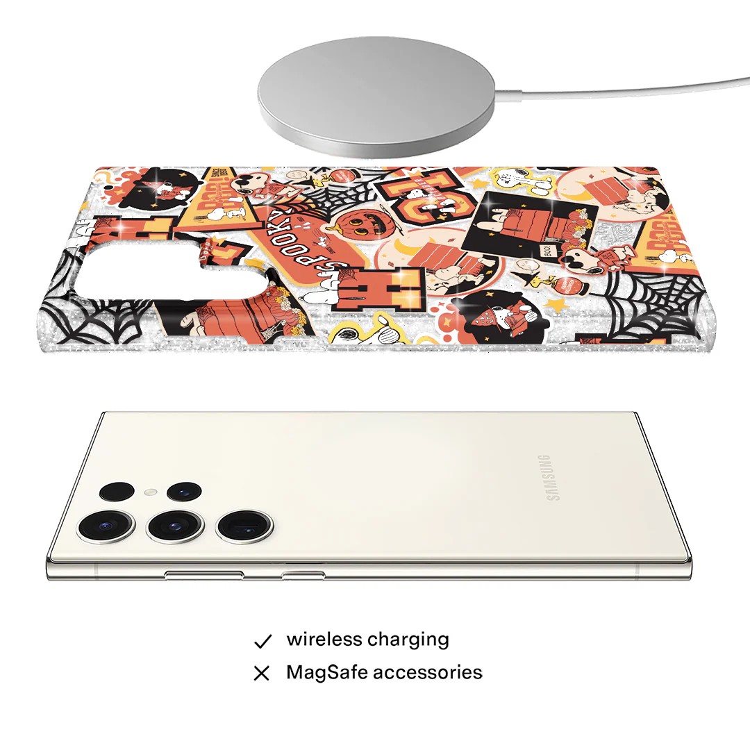 Snoopy Halloween Varsity Glitter Samsung Case - Image 43