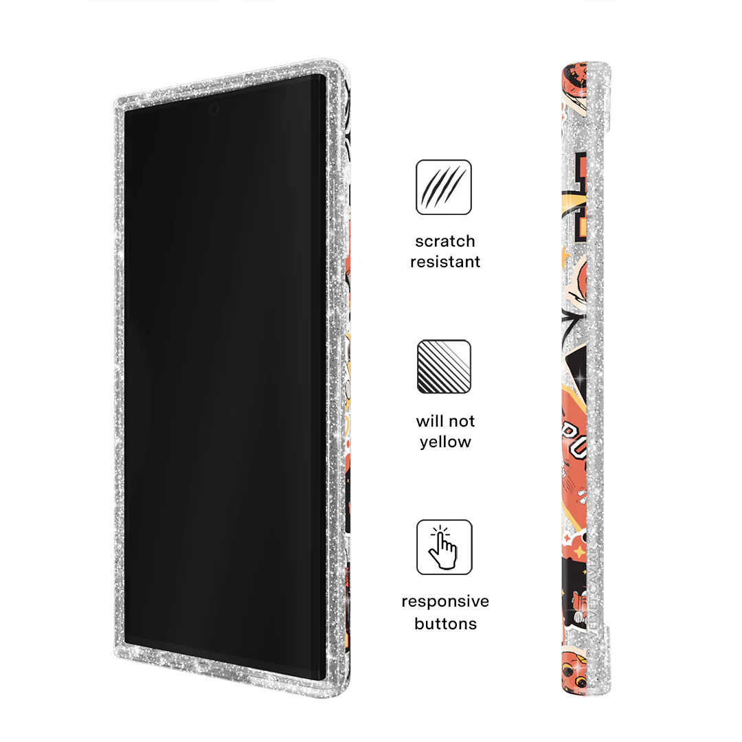 Snoopy Halloween Varsity Glitter Samsung Case - Image 45