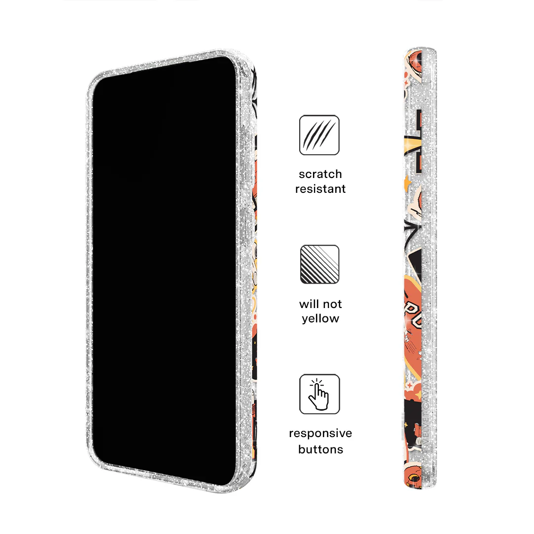 Snoopy Halloween Varsity Glitter Samsung Case - Image 5