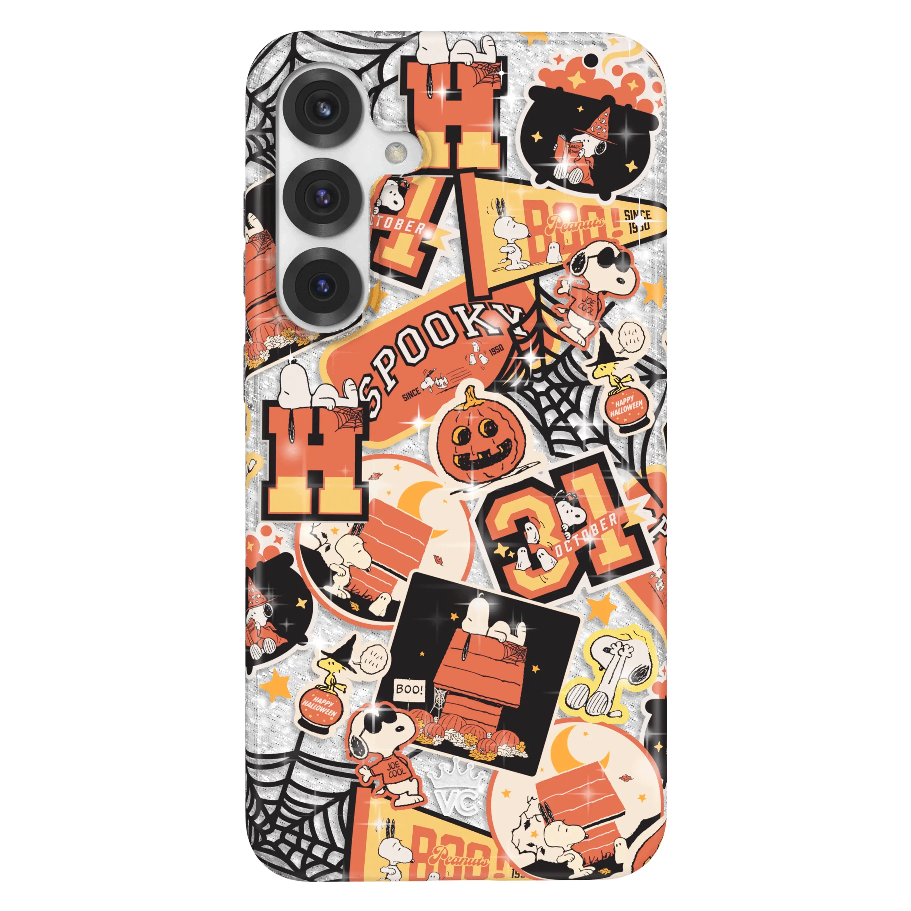 Snoopy Halloween Varsity Glitter Samsung Case - Image 6