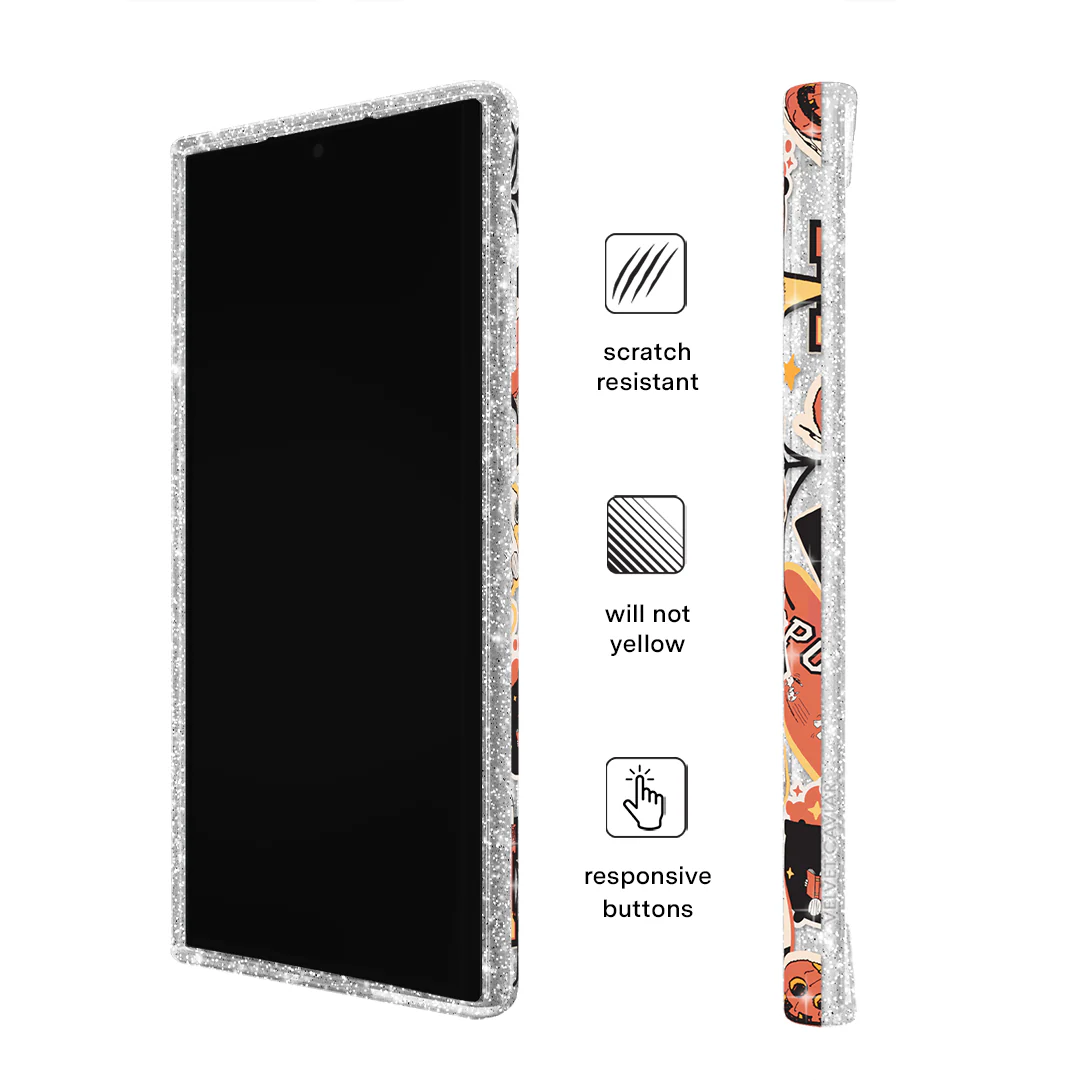 Snoopy Halloween Varsity Glitter Samsung Case - Image 60