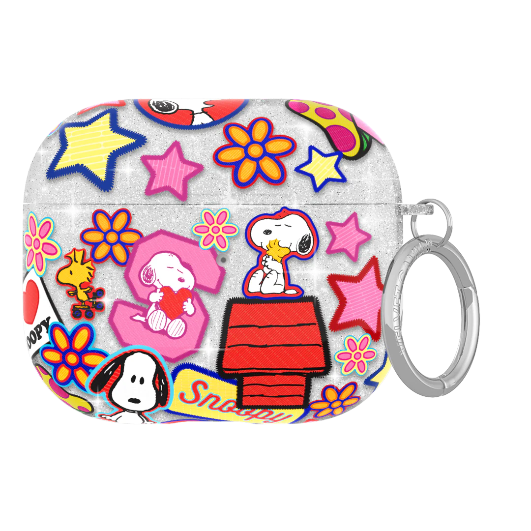 Snoopy Patchwork Glitter AirPod Case - Image 11