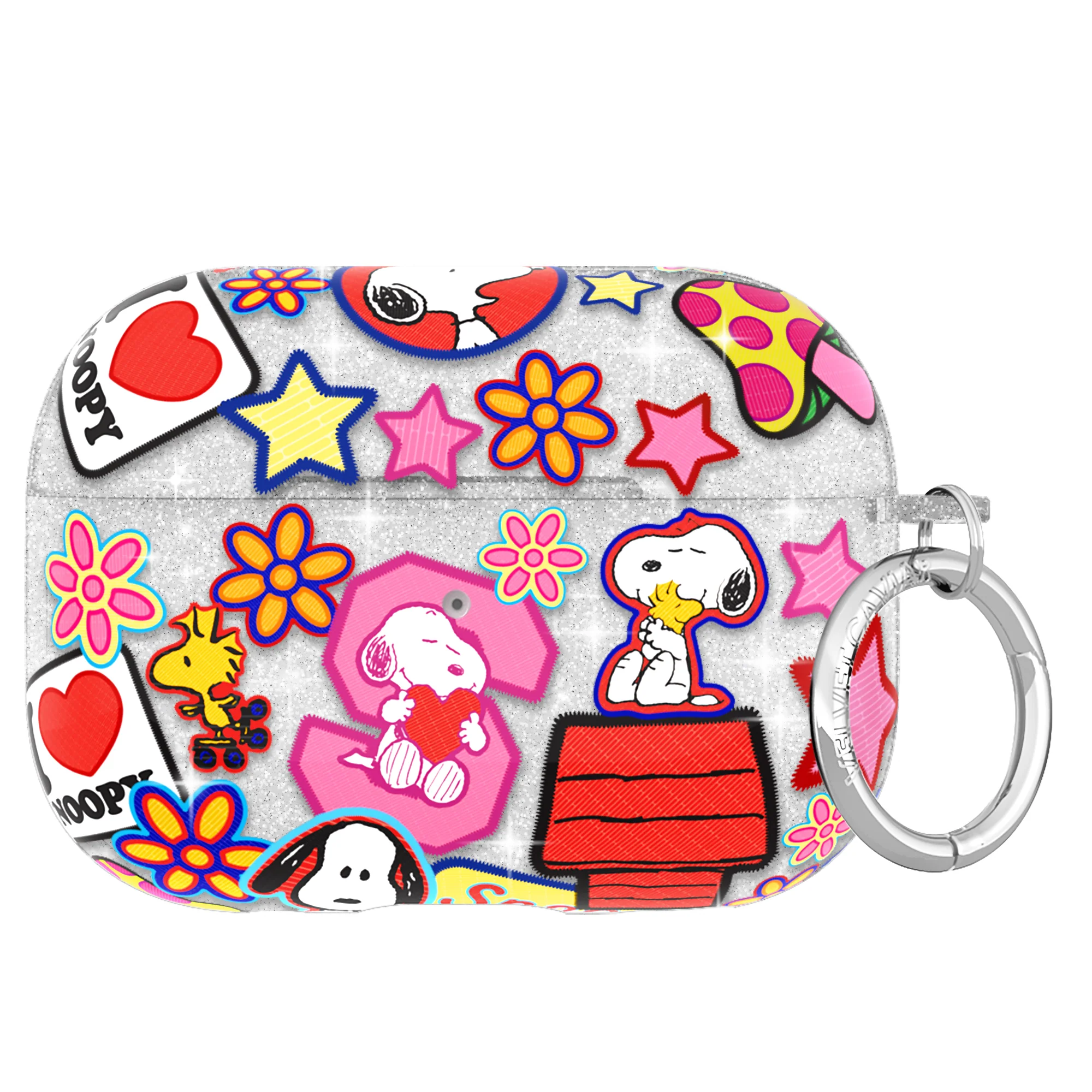 Snoopy Patchwork Glitter AirPod Case - Image 21