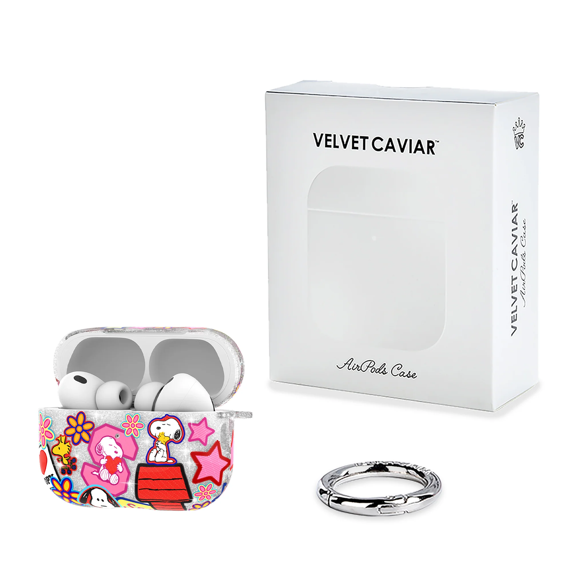 Snoopy Patchwork Glitter AirPod Case - Image 25