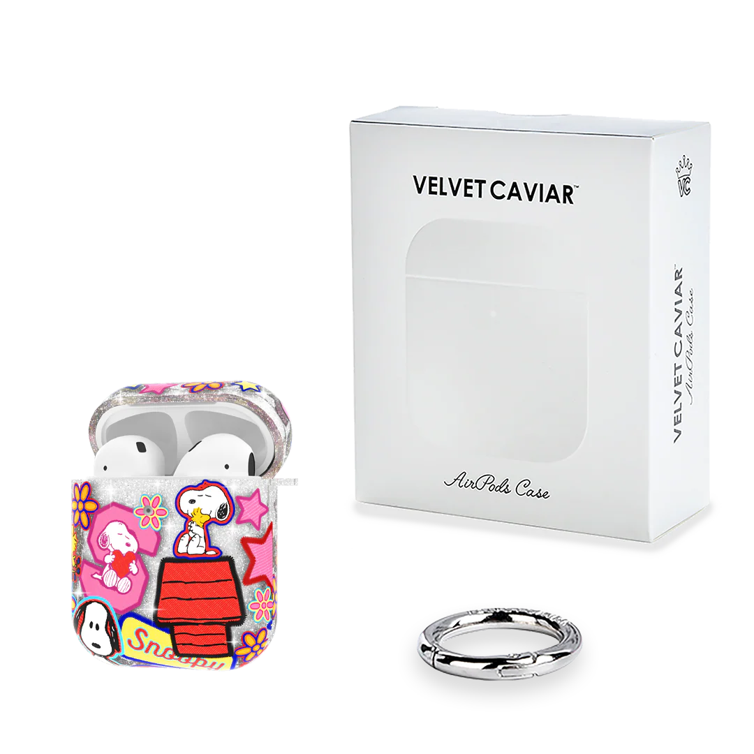 Snoopy Patchwork Glitter AirPod Case - Image 5