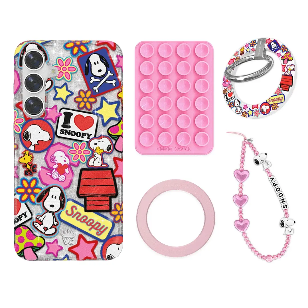 Snoopy Patchwork Glitter Samsung Bundle Set - Image 8