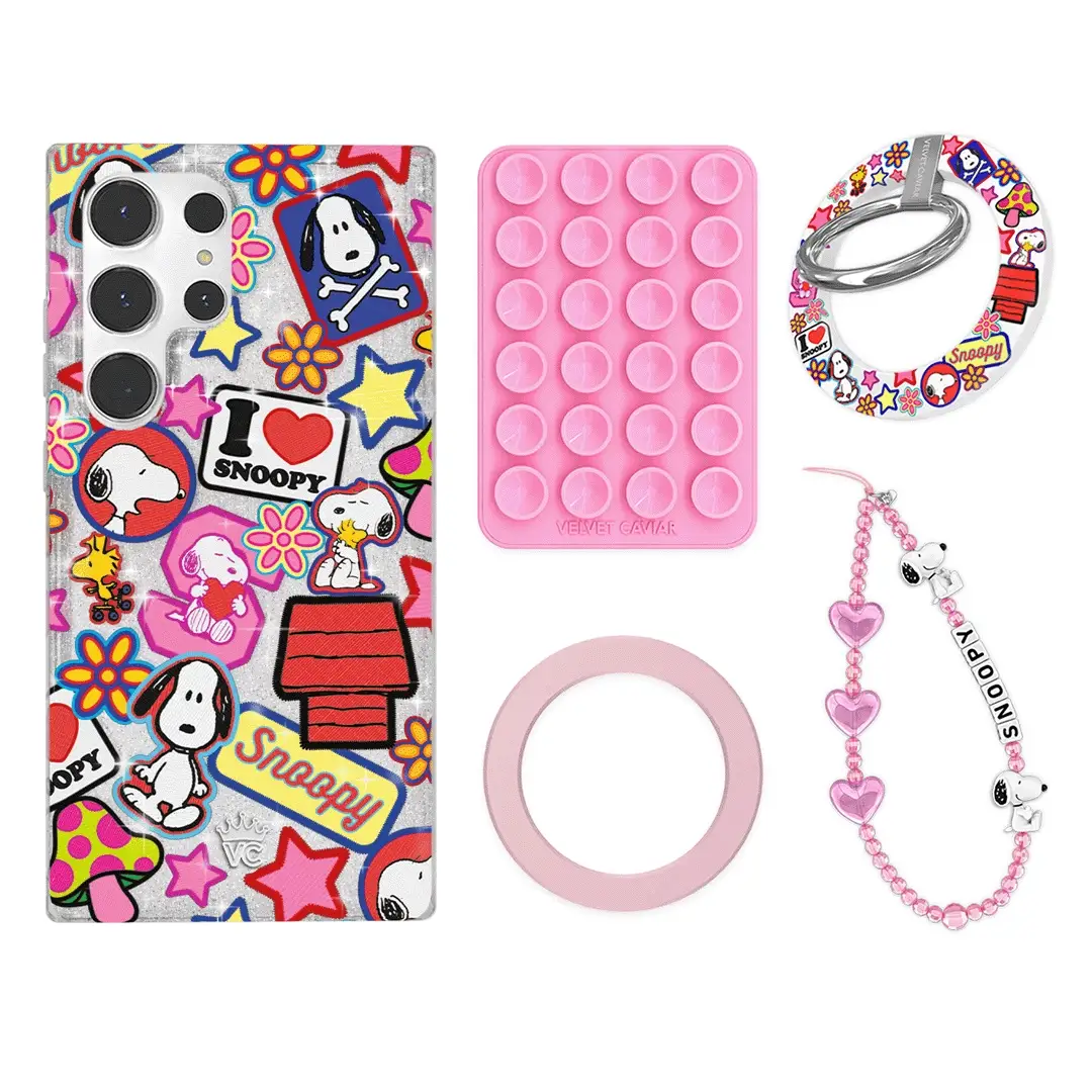 Snoopy Patchwork Glitter Samsung Bundle Set - Image 9